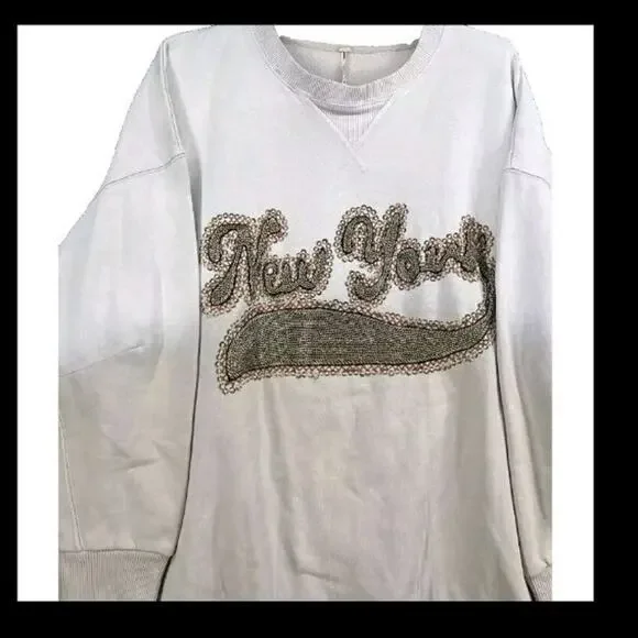 Free People Bali Drifter Sweatshirt Size small Pullover Crew. - Picture 3 of 5